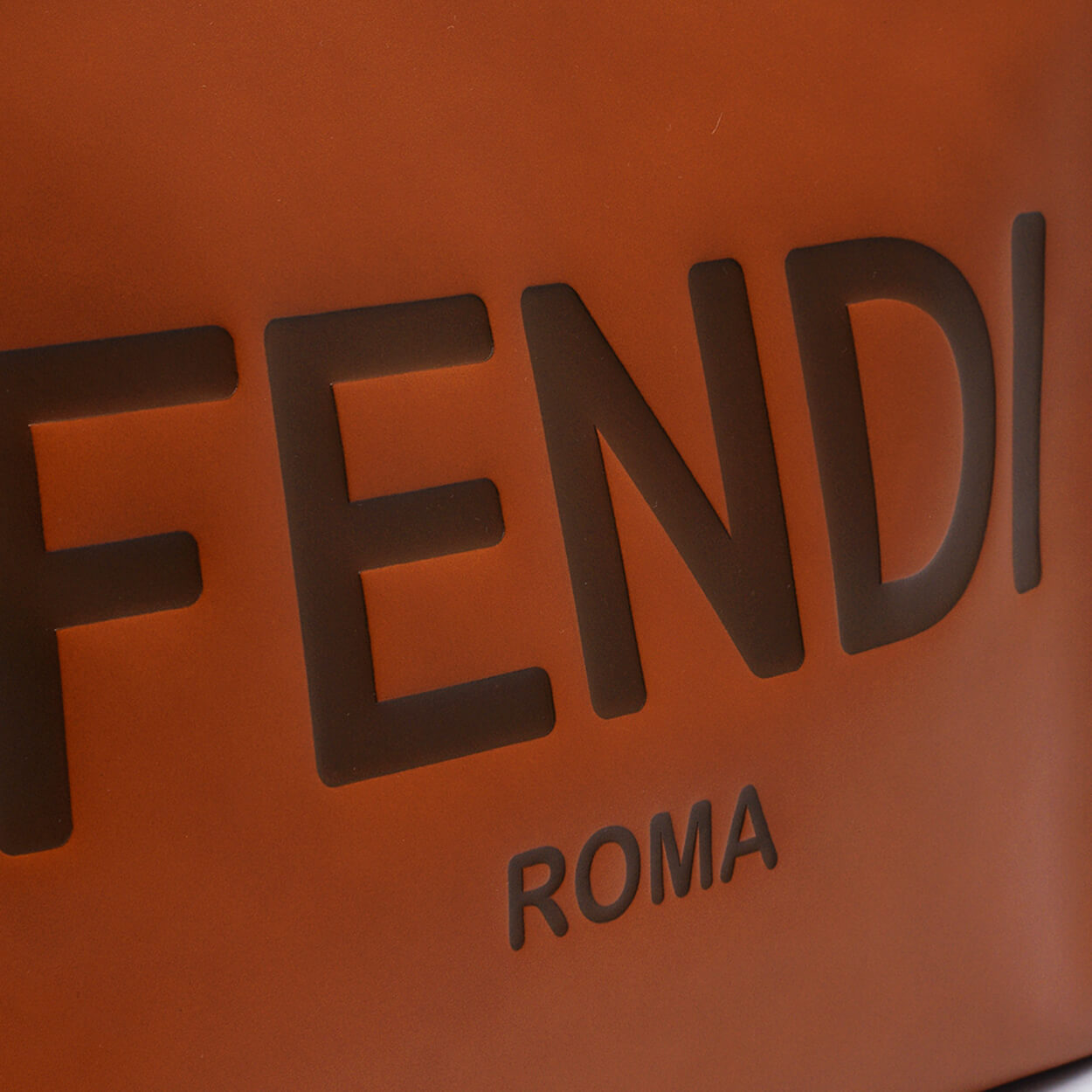 Fendi - Brown Calf Leather Large Sunshine Roma Logo Shopper Bag 